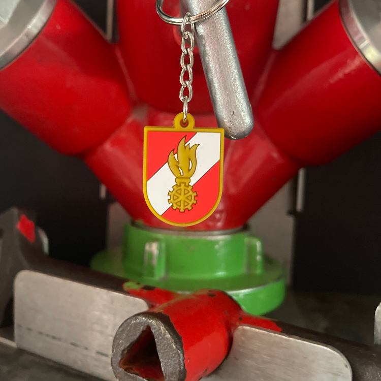 Fire brigade emblem keychain