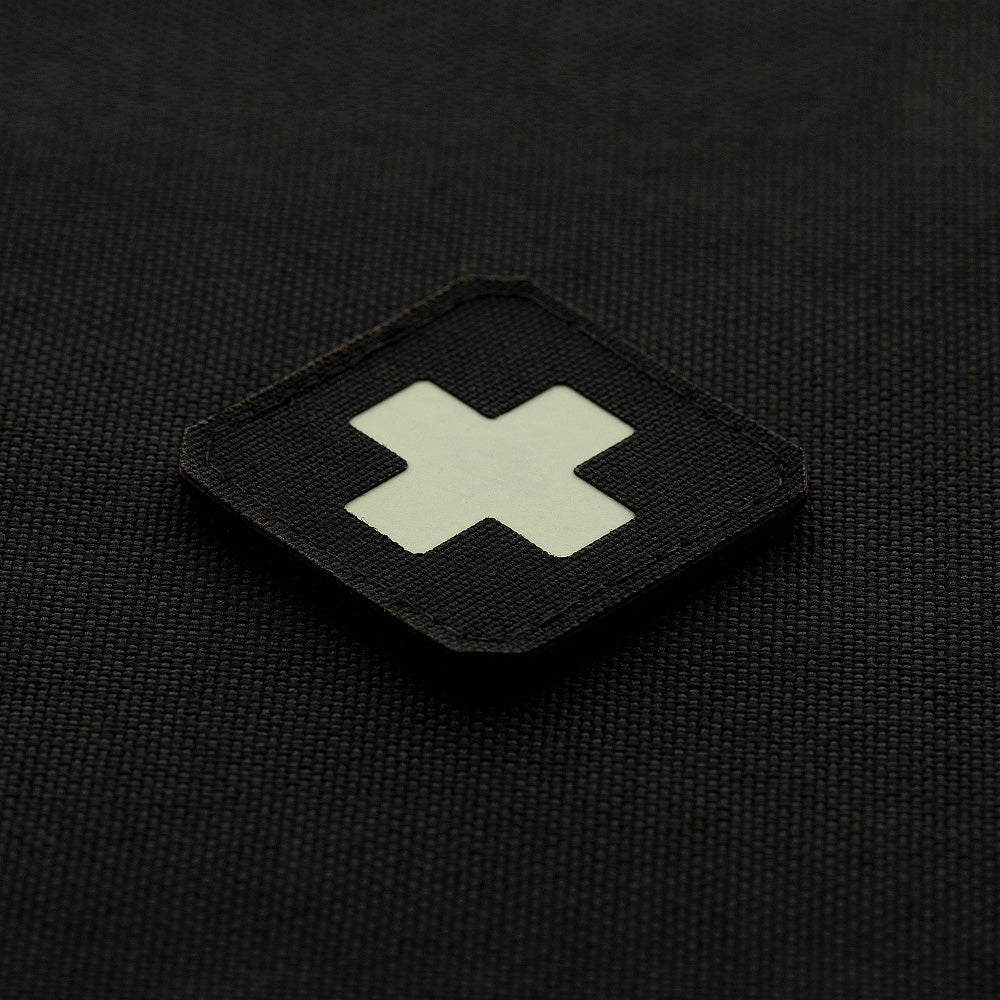 Medic Kreuz Lasercut Schwarz / Weiß Nachtleuchtend