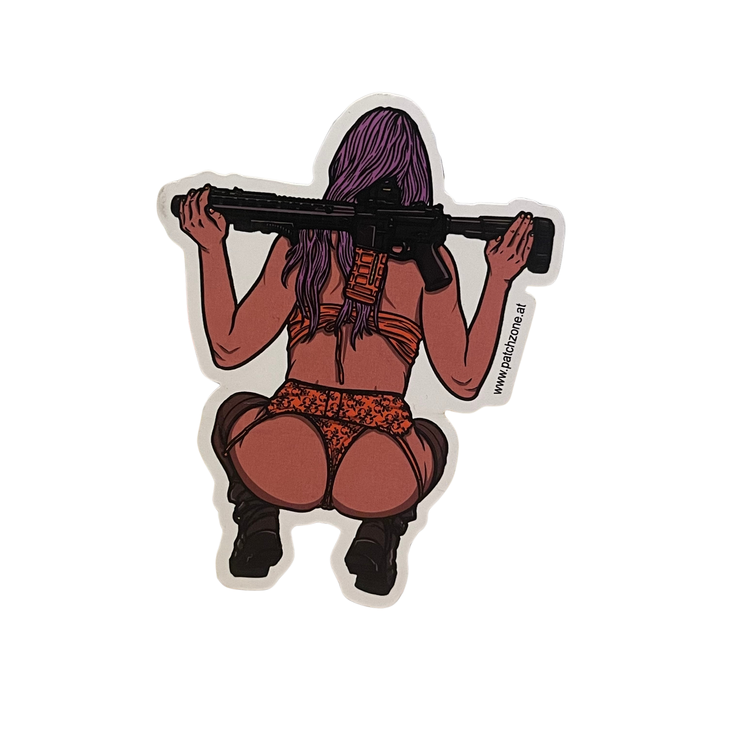 AR15 Gun Girl Sticker