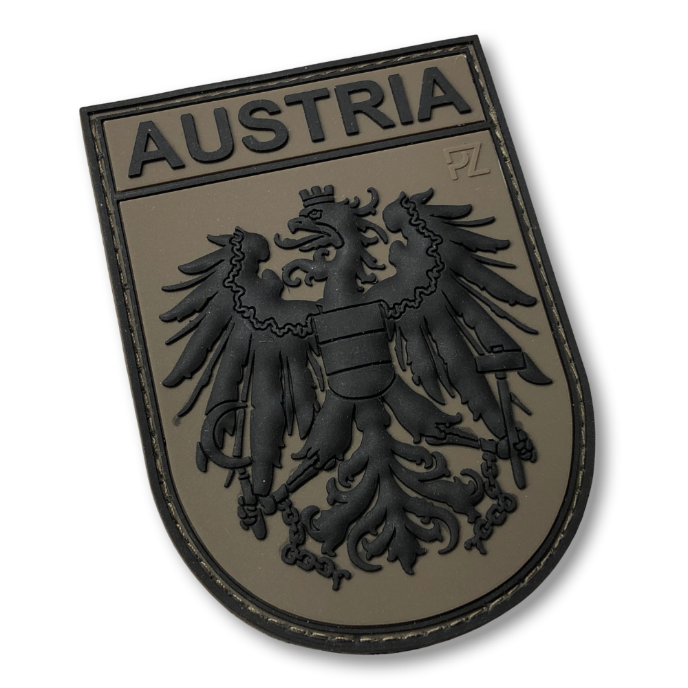 Nationalitätsabzeichen Österreich Erdbraun-Oliv