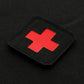 Medic Kreuz Lasercut Schwarz / Rot