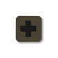 Medic Kreuz Lasercut Grün / Schwarz