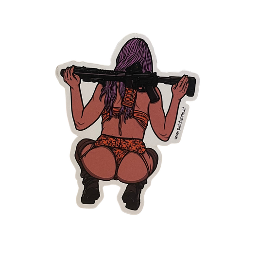 AR15 Gun Girl Sticker